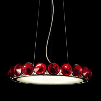 Итальянский подвесной светильник из металла и хрусталя